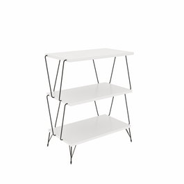 Hanah Home Mesa Lateral Moderna Blanca 46x76x30 cm